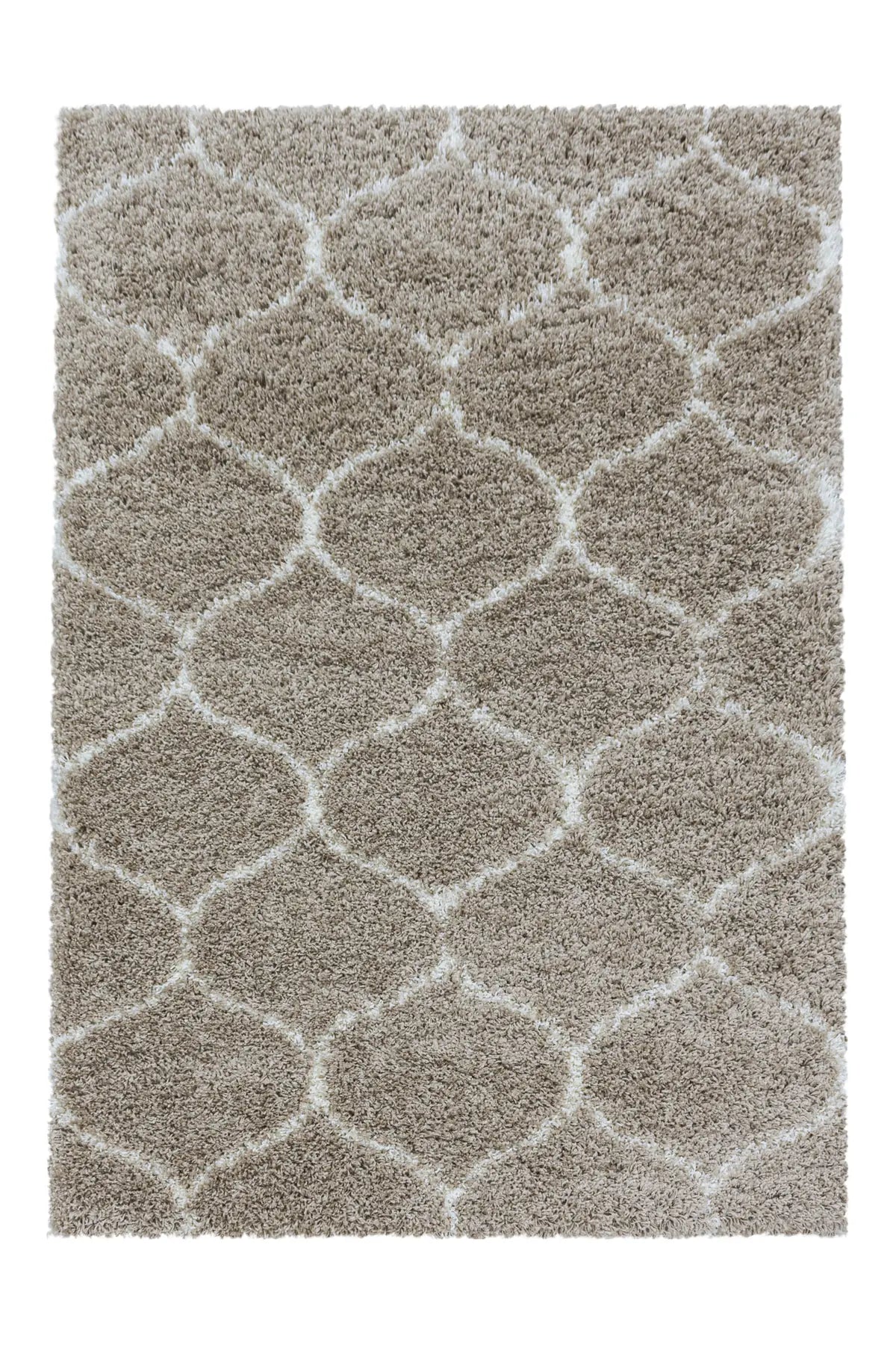 Berber Vloerkleed - Shaggy Salsa Vierpassen Beige