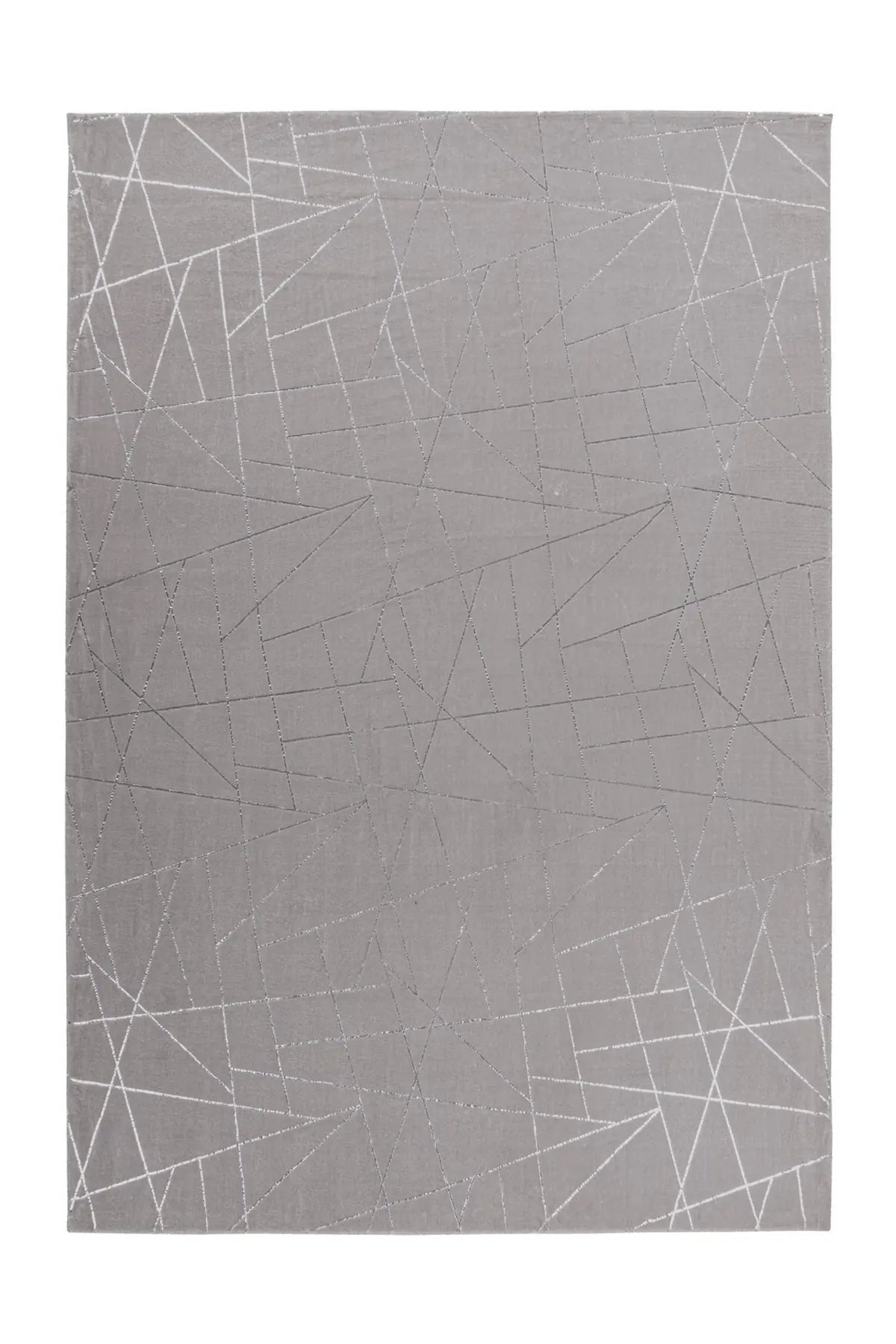 Hoogpolig Vloerkleed - Bijou Geometrisch Taupe/Zilver