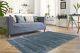 Hoogpolig Vloerkleed – Village Effen Blauw