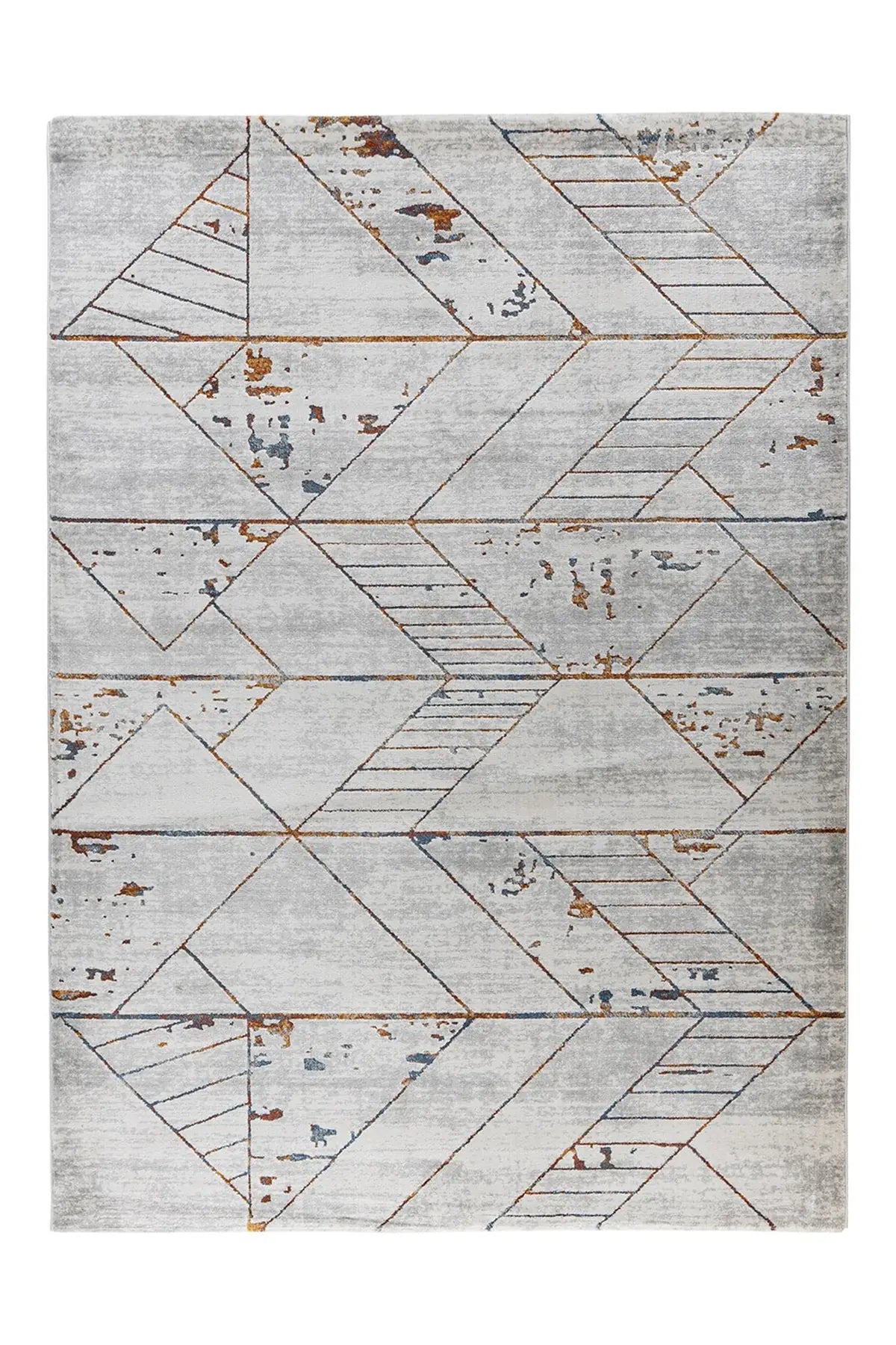 Laagpolig Vloerkleed - Lorin Geometrisch Grijs/Multi