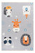 Kindervloerkleed – Joanna Dieren Multikleur