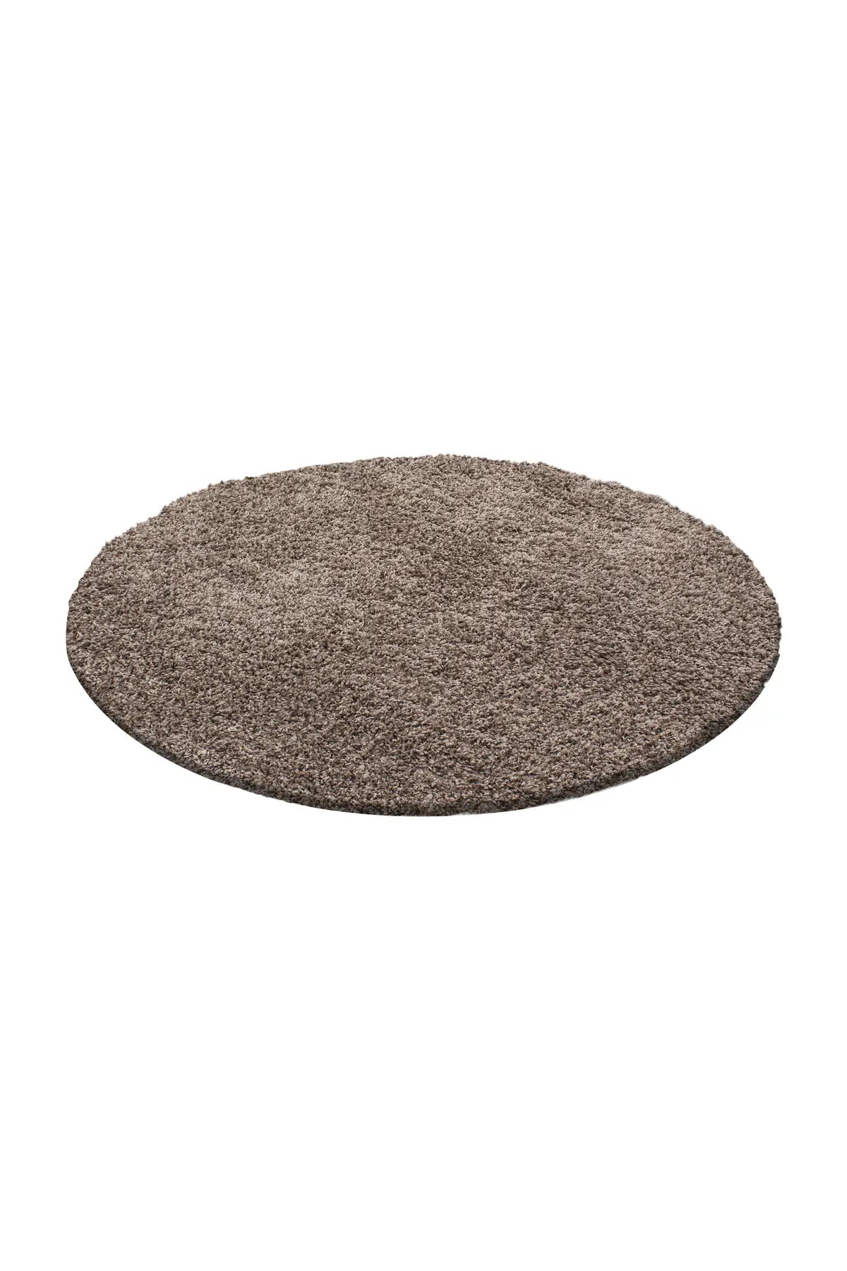 Rond Hoogpolig Vloerkleed - Shaggy Dream Mokka