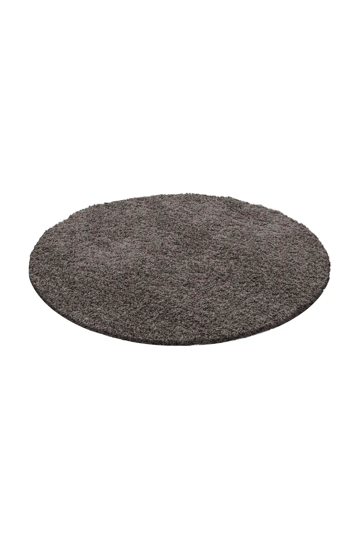 Rond Hoogpolig Vloerkleed - Shaggy Dream Taupe