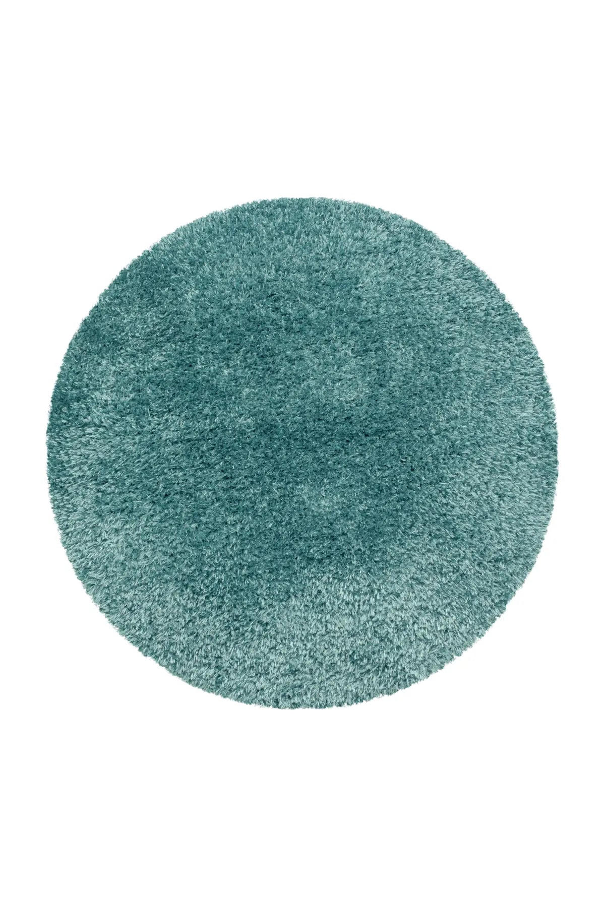 Rond Shaggy Vloerkleed - Brilliant Aqua