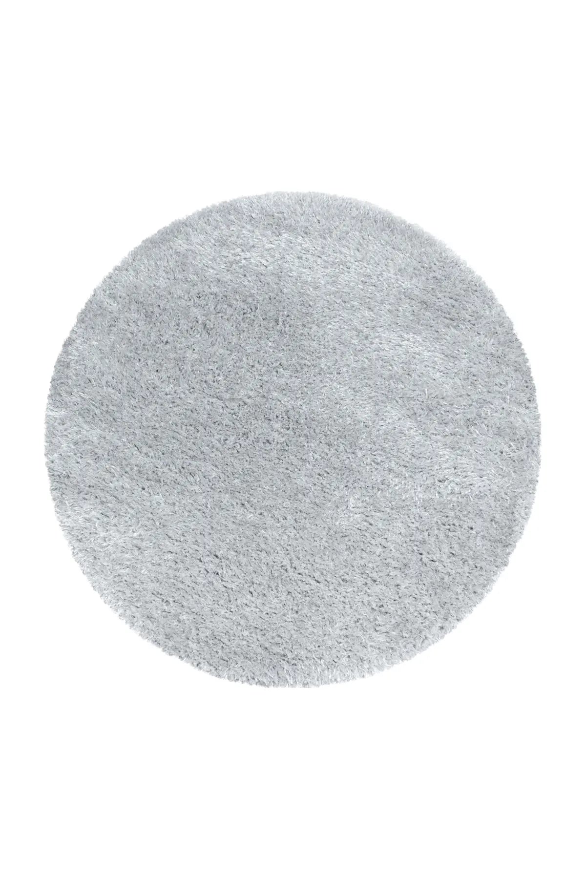 Rond Shaggy Vloerkleed - Brilliant Zilver