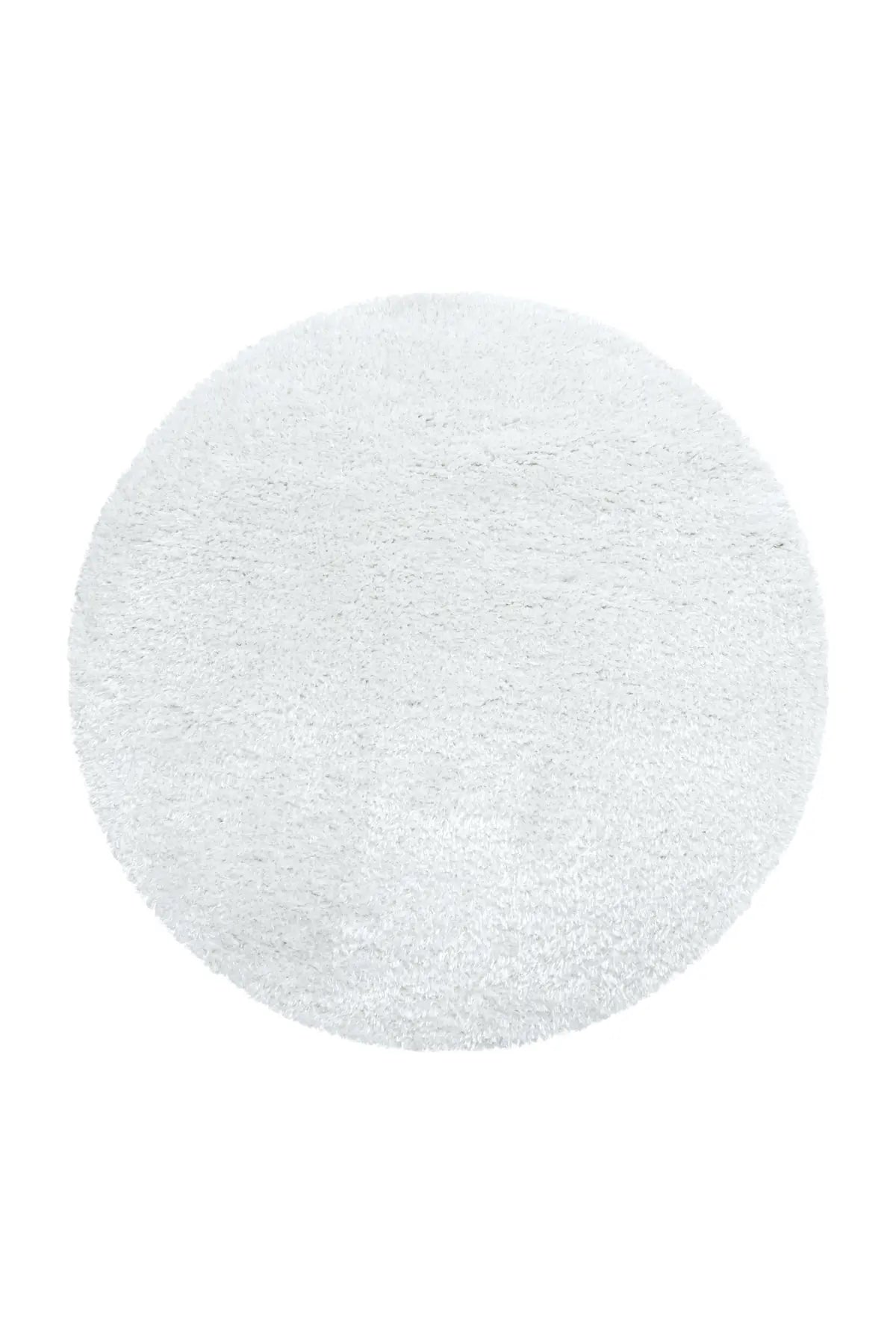 Rond Shaggy Vloerkleed - Brilliant Snow