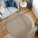 Rond Laagpolig Vloerkleed - Loom Beige