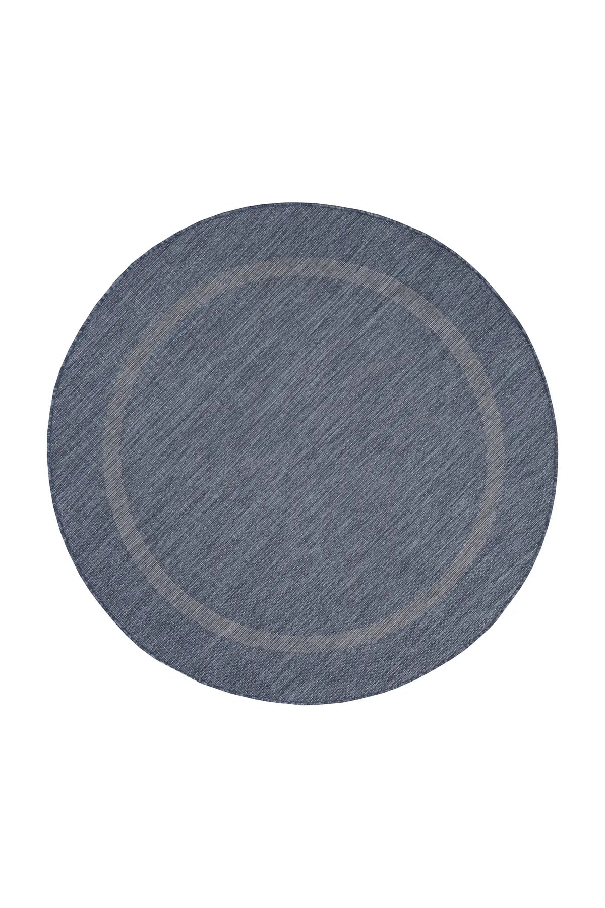 Rond Buitenkleed - Relax Kader Blauw