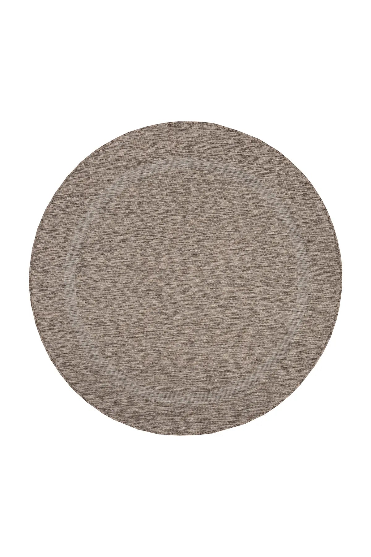 Rond Buitenkleed - Relax Kader Bruin