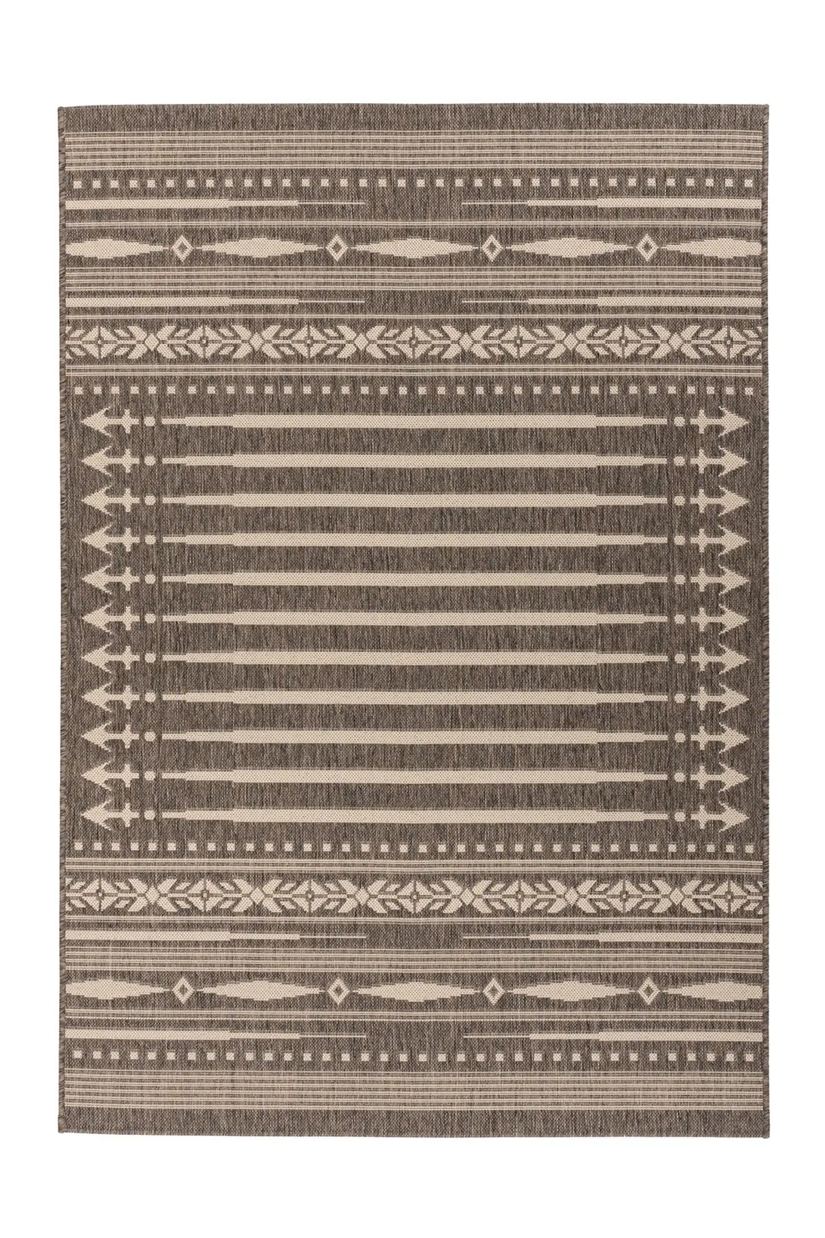 Buitenkleed – Splash Geometrisch Bruin/Crème