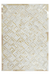 Leren Vloerkleed – Spark Geometrisch Crème/Goud