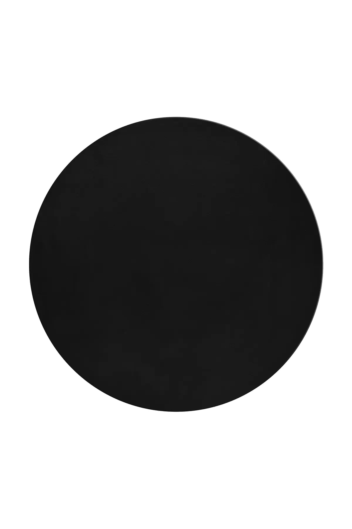 Rond Wasbaar Vloerkleed - Pouffy Uni Zwart