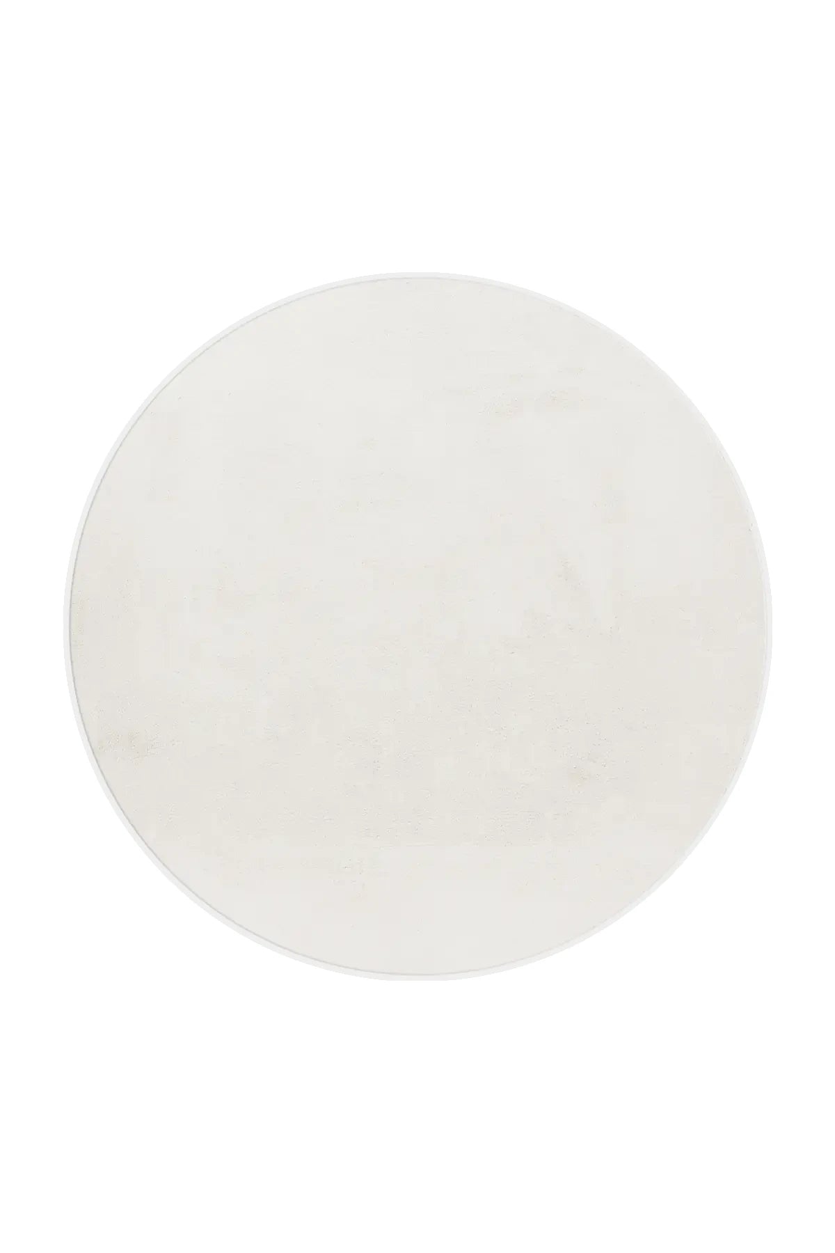 Rond Wasbaar Vloerkleed - Pouffy Uni Crème