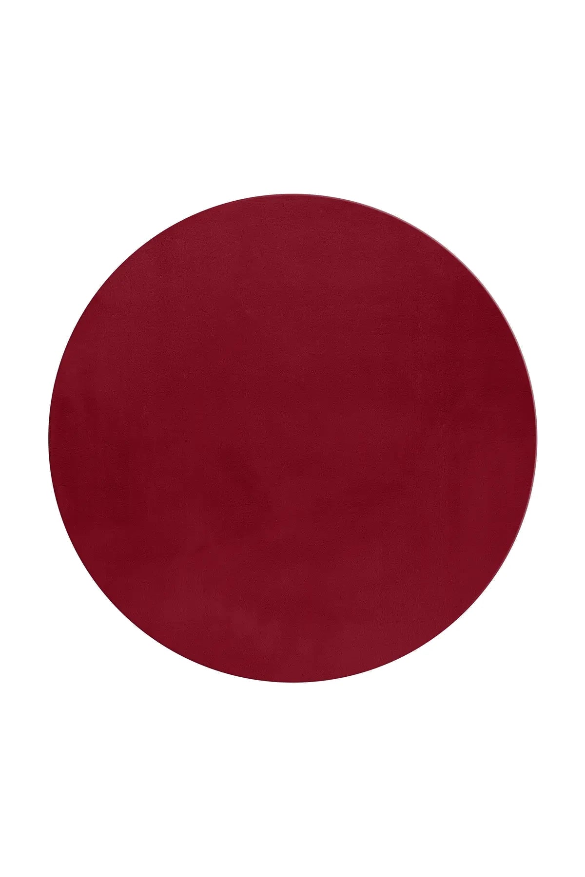 Rond Wasbaar Vloerkleed - Pouffy Uni Rood