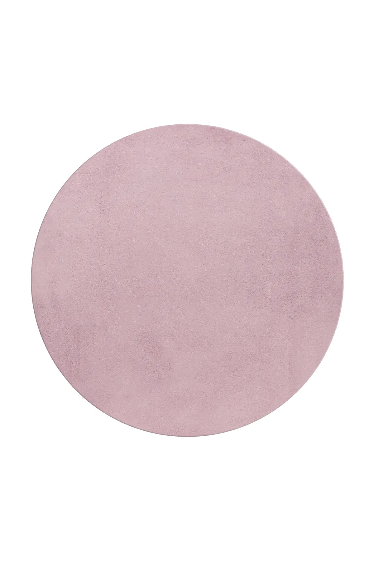 Rond Wasbaar Vloerkleed - Pouffy Uni Rosé
