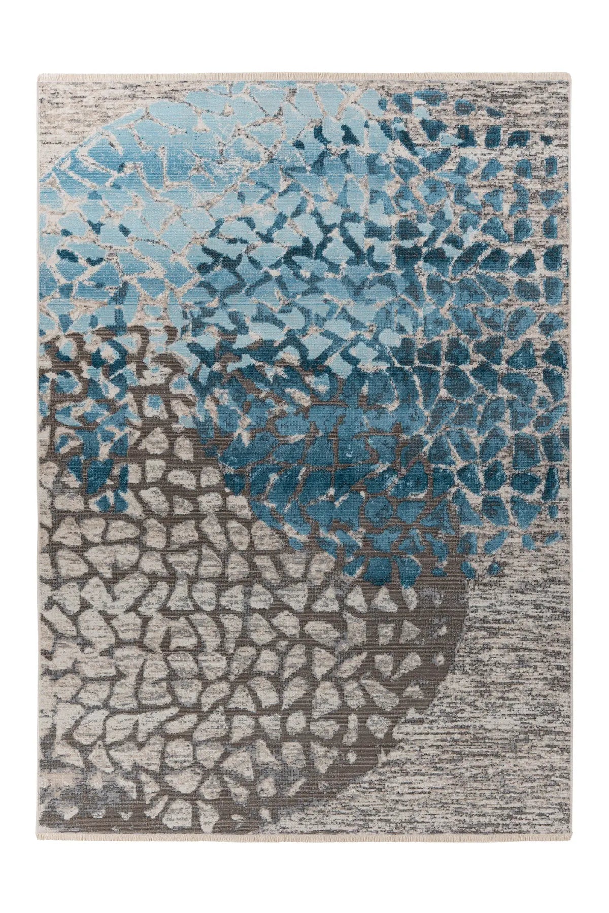 Laagpolig Vloerkleed - Milan Abstract Multi/Blauw