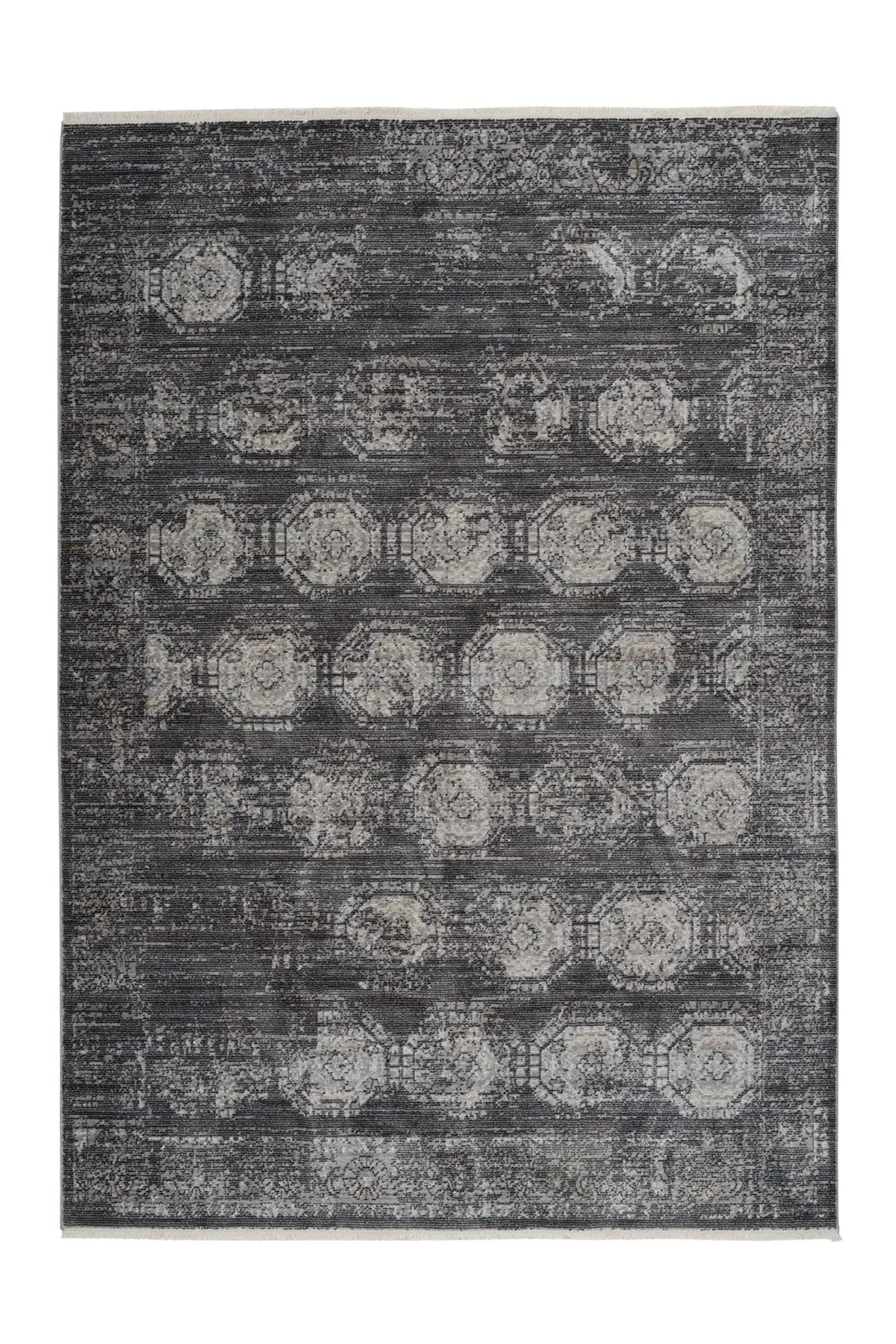 Laagpolig Vloerkleed - Baroque Geometrisch Antraciet