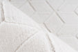 Hoogpolig Vloerkleed – Vivica Geometrisch Wit/Crème