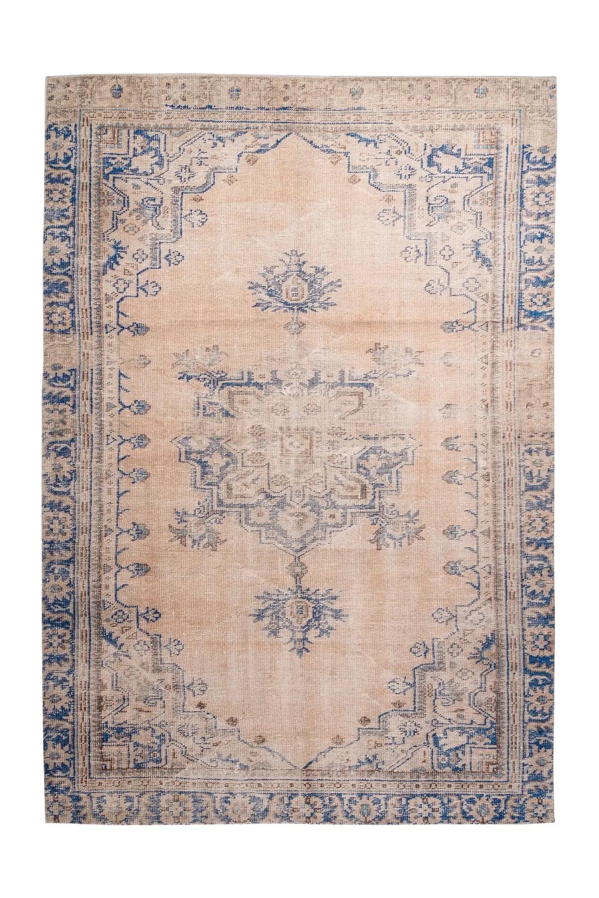 Vintage Vloerkleed - Vin Medaillon Blauw