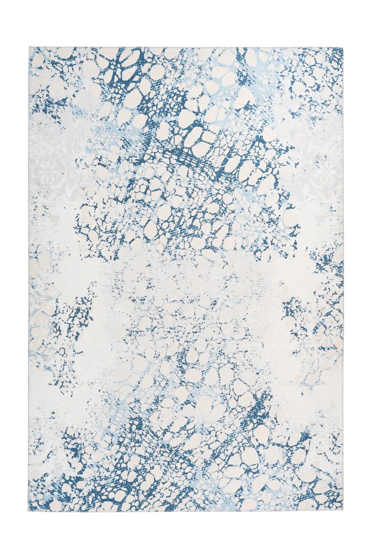 Laagpolig Vloerkleed - Galaxy Abstract Crème/Blauw