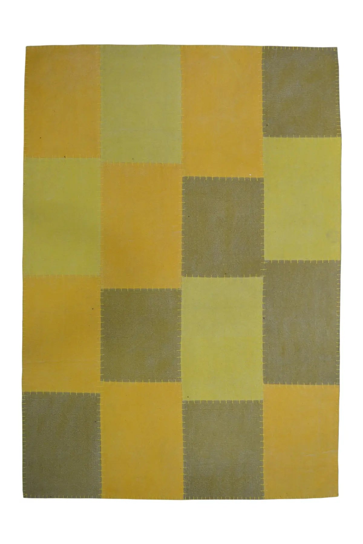 Retro Vloerkleed - Lyrical Patchwork Multi/Geel