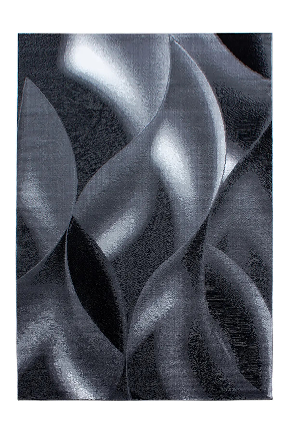 Modern Vloerkleed - Plus Golven Zwart