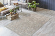 Klassiek Vloerkleed – Perry Bloemen Kaki/Beige