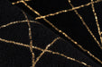 Hoogpolig Vloerkleed - Bijou Geometrisch Zwart/Goud