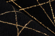 Hoogpolig Vloerkleed – Bijou Geometrisch Zwart/Goud