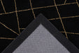 Hoogpolig Vloerkleed – Bijou Geometrisch Zwart/Goud