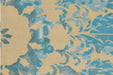 Wollen Vloerkleed – Satin Ornamenteel Crème/Turquoise