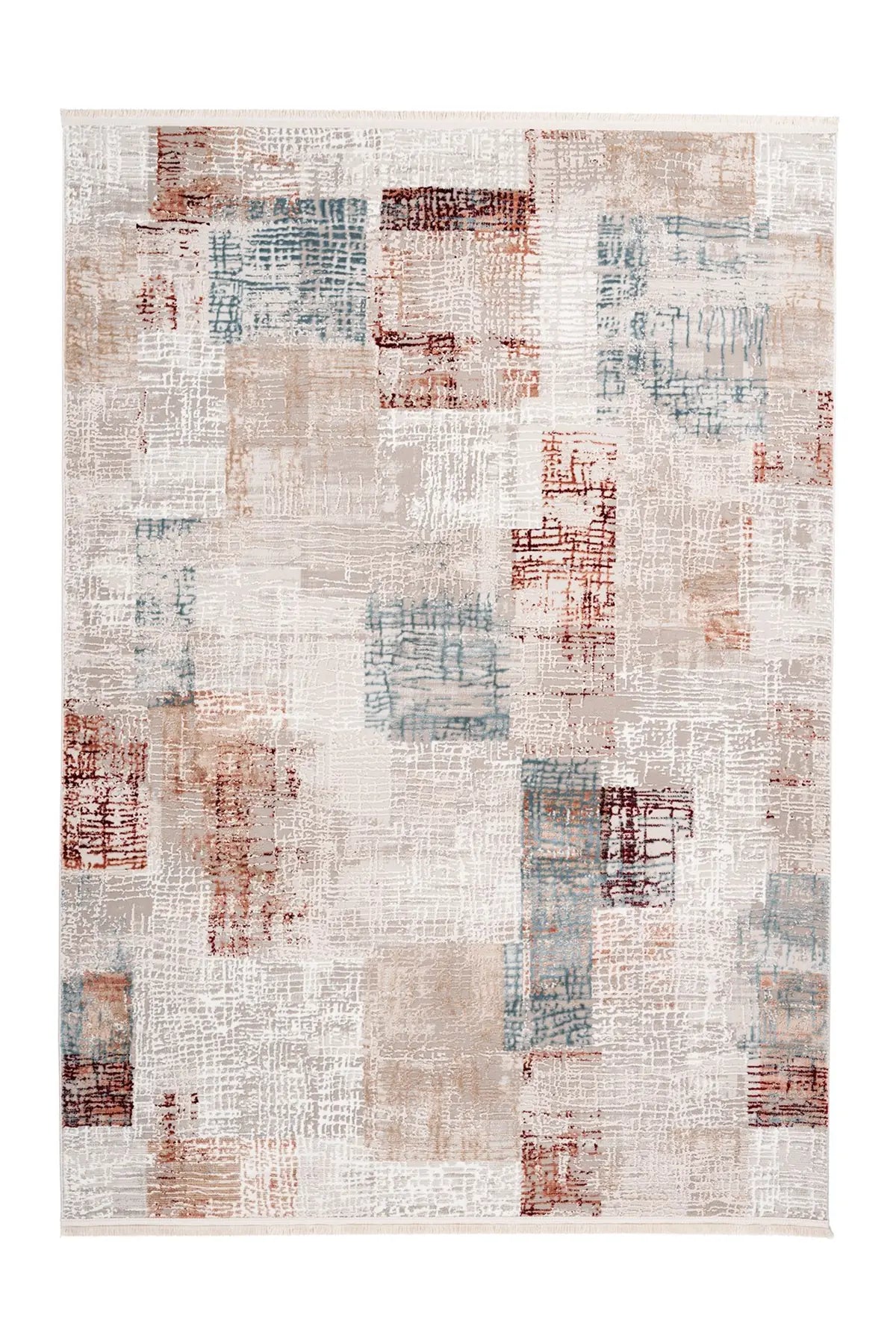 Vintage Vloerkleed - Akropolis Abstract Grijs/Zalmroze