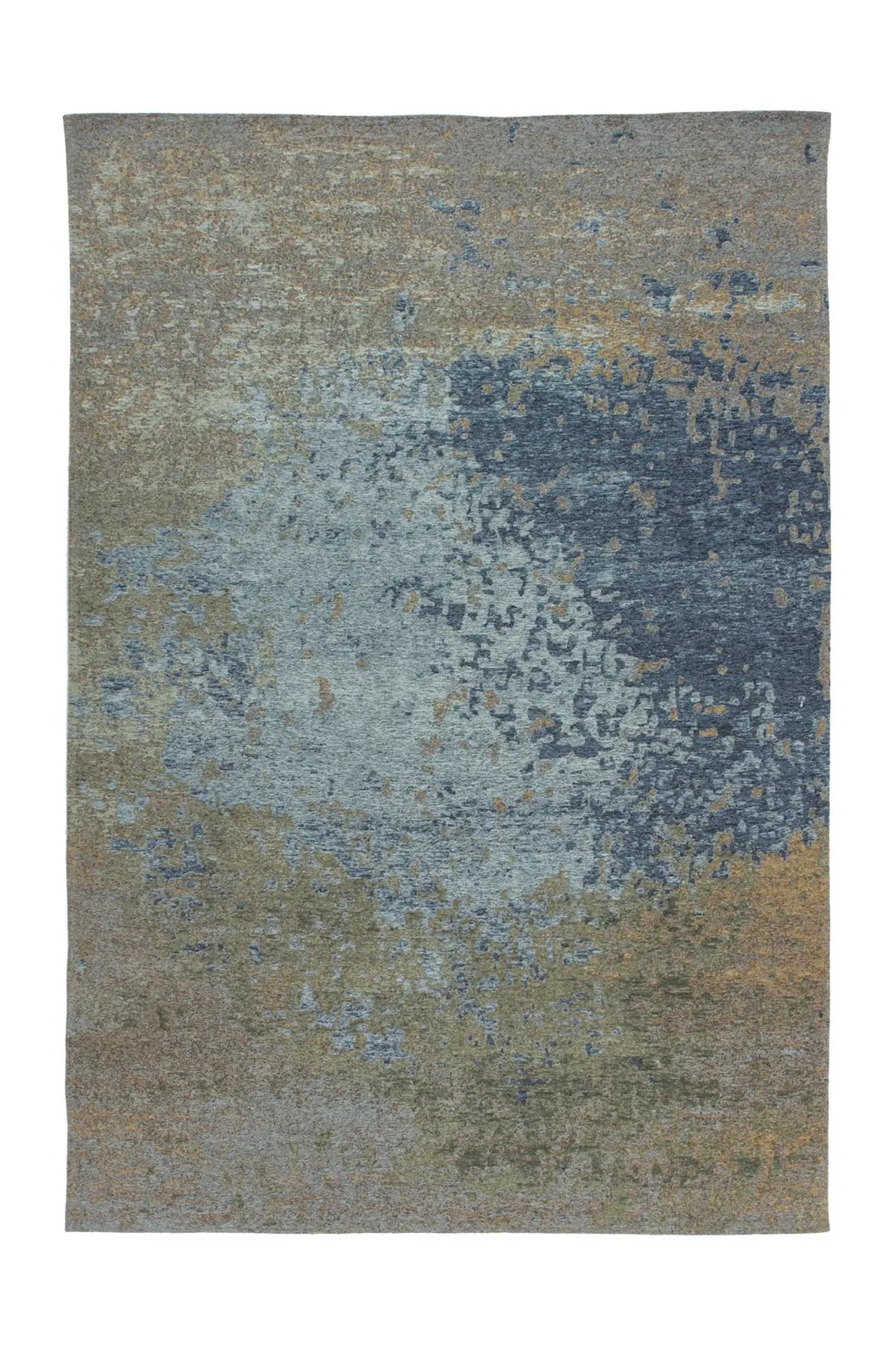 Laagpolig Vloerkleed - Blaze Abstract Multi/Blauw