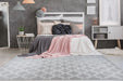 Laagpolig Vloerkleed – Monroe Geometrisch Grijs / Blauw