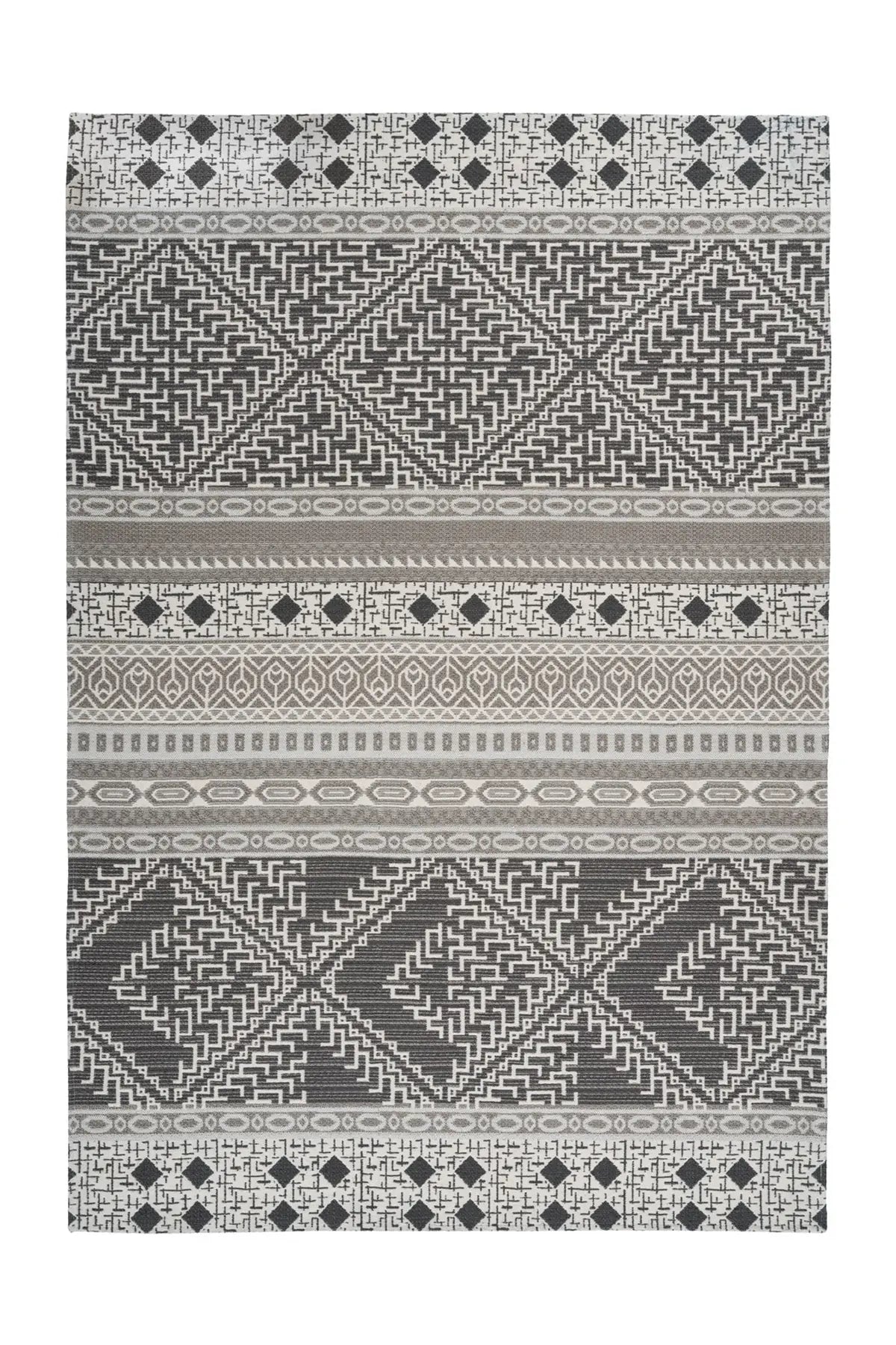 Buitenkleed – Yoga Geometrisch Taupe/Crème