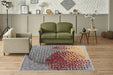 Laagpolig Vloerkleed - Milan Abstract Multi/Rood