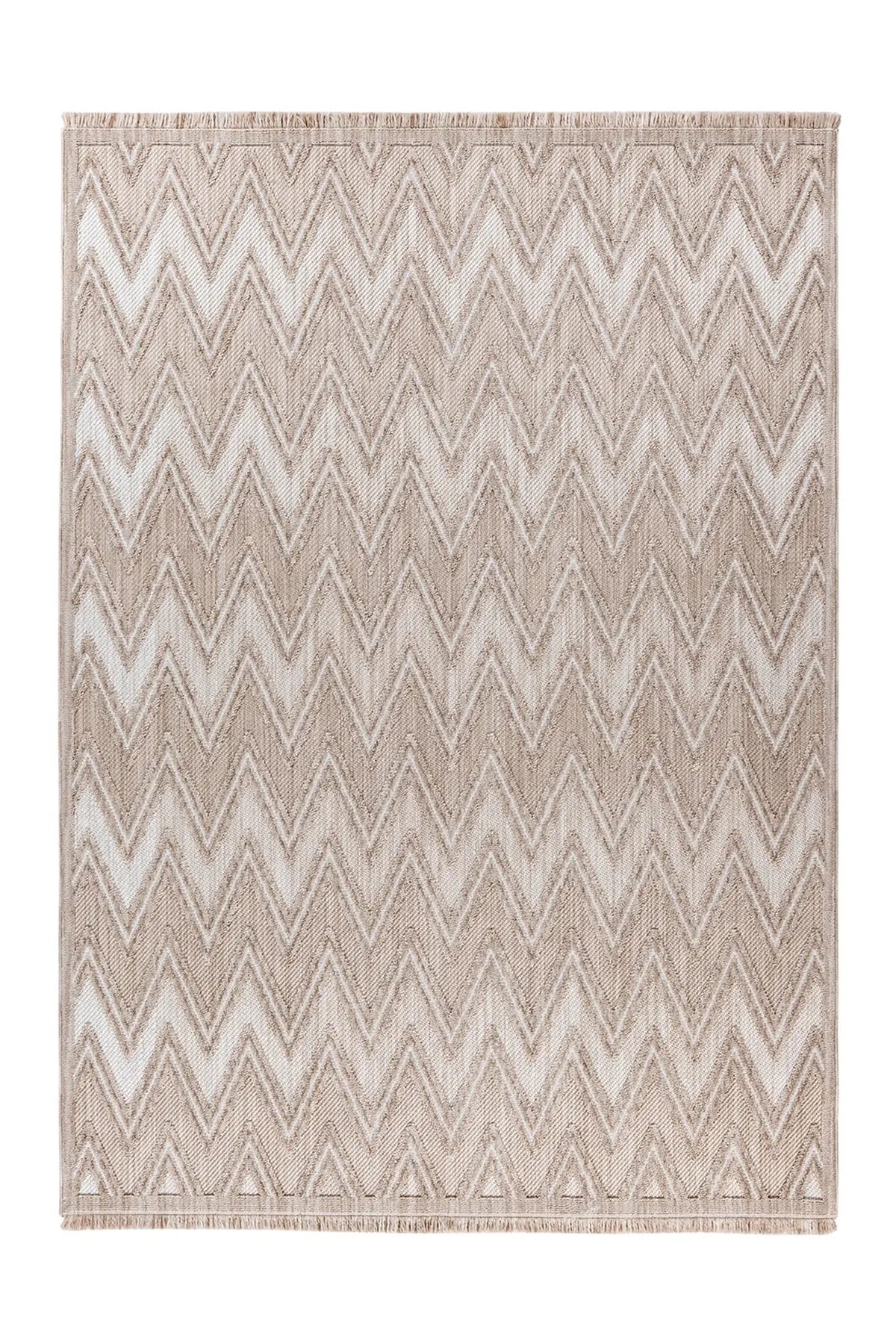 Laagpolig Vloerkleed - Sarai Zigzag Beige