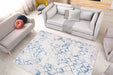 Design Vloerkleed – Peron Ruiten Wit/Blauw