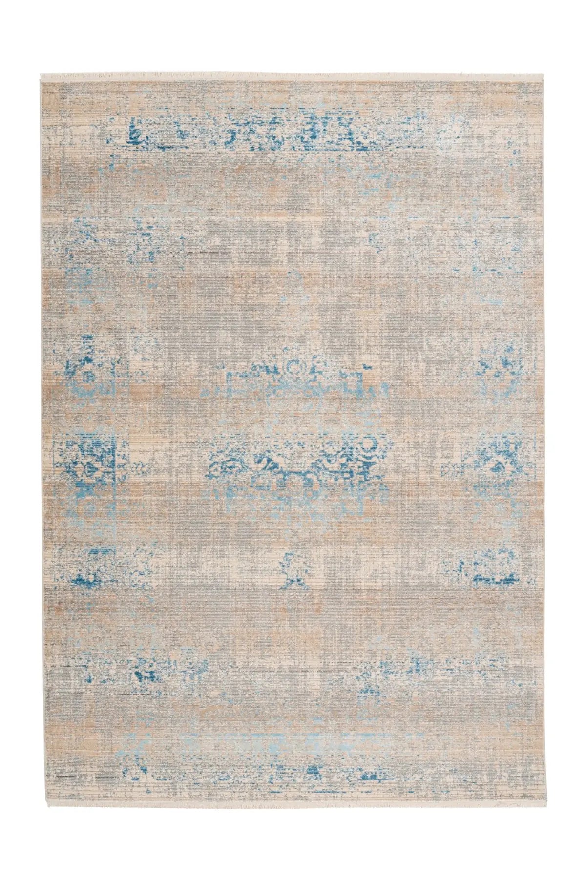Vintage Vloerkleed - Baroque Verweerd Grijs/Turquoise