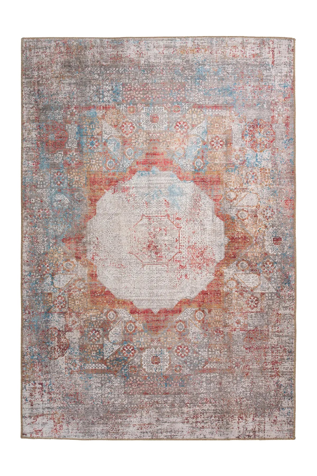 Vintage Vloerkleed - Faye Medaillon Multikleur