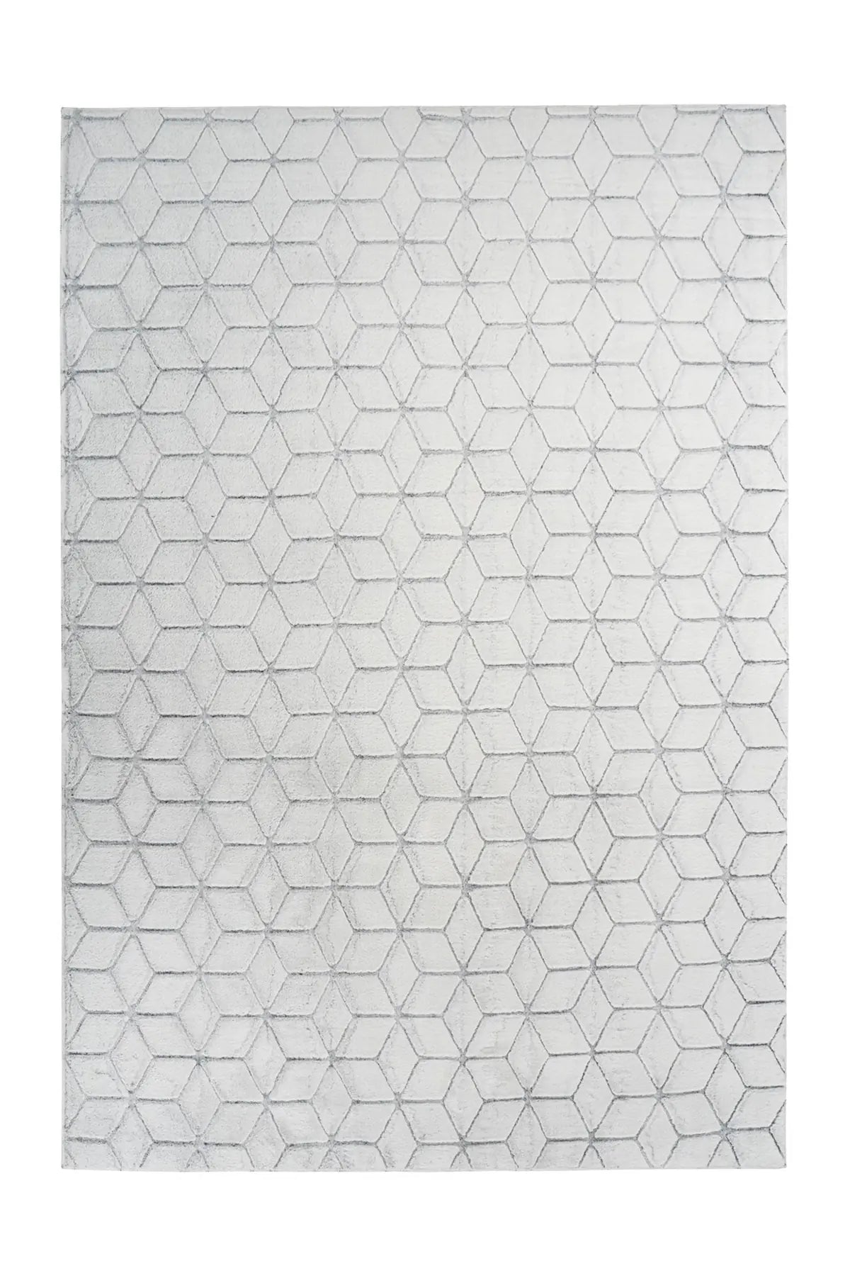 Scandinavisch Vloerkleed - Vivica Geometrisch Wit/Antraciet
