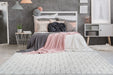 Hoogpolig Vloerkleed – Vivica Geometrisch Wit/Antraciet
