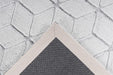 Hoogpolig Vloerkleed – Vivica Geometrisch Wit/Antraciet