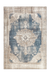 Laagpolig Vloerkleed – Vin Ornamenteel Crème / Blauw