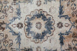 Laagpolig Vloerkleed – Vin Ornamenteel Crème / Blauw