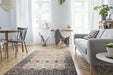 Vintage Vloerkleed – Galaxy Ruiten Beige/Blauw
