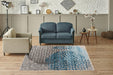 Vintage Vloerkleed – Milan Abstract Multi/Blauw