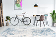 Design Vloerkleed – Galaxy Abstract Crème/Blauw
