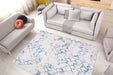 Design Vloerkleed – Peron Ruiten Wit/Blauw