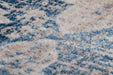 Laagpolig Vloerkleed – Antigua Verweerd Crème/Blauw